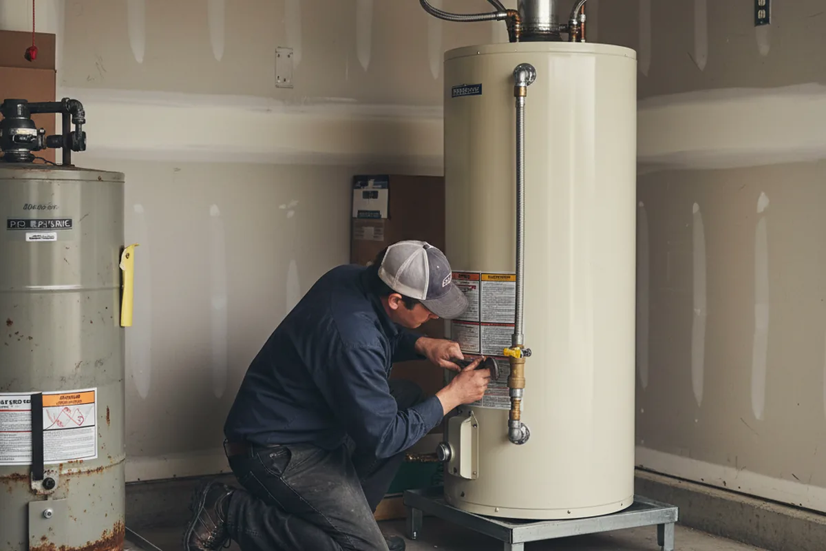 Water heater and shutoff valve replacement in Covington